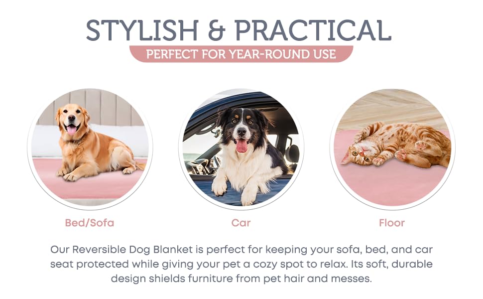 ShottuShop Waterproof Pets Blanket - 50"x60" inches, Medium Size Puppy Protector Throw Blanket for Dogs & Cats